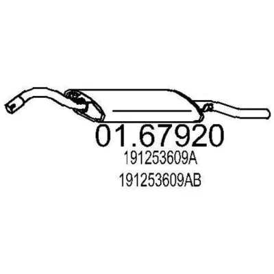 Billede af MTS 01.67920 Lydpotte 1090 VOLKSWAGEN: GOLF 2
