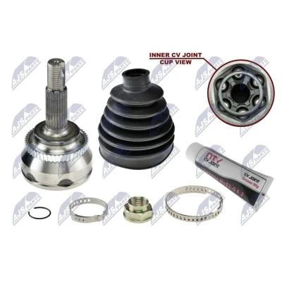 Billede af NTY NPZ TY 060 Knokkelled manuelt gear, automatgear hjulsidet, højre foraksel TOYOTA: Avensis II Station Wagon, Corolla IX Hatchback, Sedan