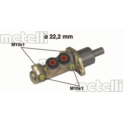 Billede af METELLI 05 0196 Bremsehovedcylinder 22,20 Støbejern VOLKSWAGEN: GOLF 3, Transporter 4, 2