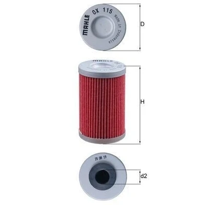 Billede af MAHLE ORIGINAL OX 115 Oliefilter Filterindsats