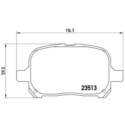 Billede af BREMBO P 83 040 Bremseklodser med akustisk advarsel for slid uden tilbehør TOYOTA: Camry IV Sedan, Previa / Estima II, LEXUS: RX I