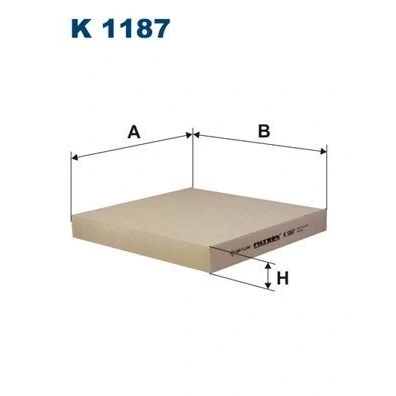 Billede af FILTRON K 1187 Kabinefilter Partikelfilter 225 234 30 HONDA: CIVIC 9, ACCORD 8, CR V 4