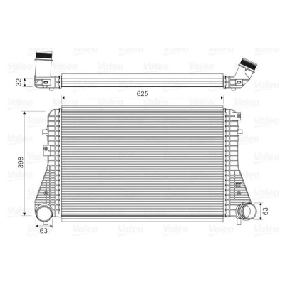 Billede af VALEO 818674 Intercooler uden EGR ventil VOLKSWAGEN: GOLF 6, Touran I, SEAT: Leon II Hatchback, AUDI: A3 Hatchback