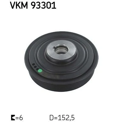 Billede af SKF VKM 93301 Remskive Krumtapaksel 152,6 6 PEUGEOT: 307 Stationcar, Boxer Van