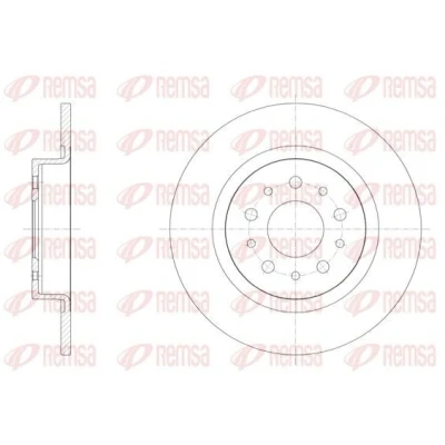 Billede af REMSA 61558.00 Bremseskiver bagaksel 264, 264 10 5 fuldstændigt FIAT: Tipo Stationcar, 500L, Hatchback