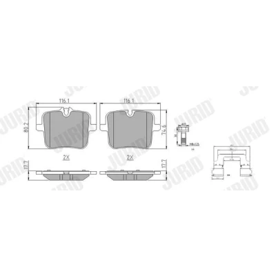 Billede af JURID 574038J Bremseklodser BMW: 7, X5