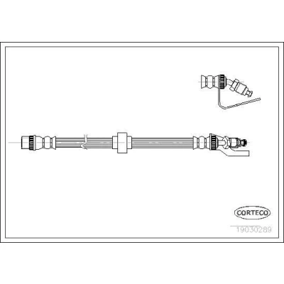Billede af CORTECO 19030289 Bremseslange foraksel 562