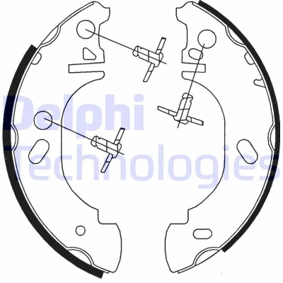 Billede af DELPHI LS1700 Bremsebakker 254 52