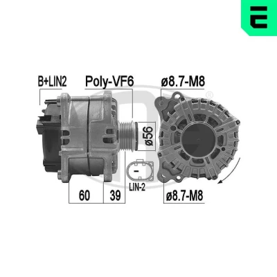 Billede af ERA 209186 Generator 14V 180A