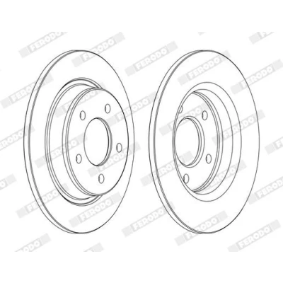 Billede af FERODO PREMIER Coat+ disc DDF1546C Bremseskiver 280 11 5 fuldstændigt coatet uden skruer MAZDA: 5, 3 Hatchback, Sedan