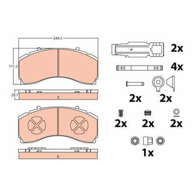 Billede af TRW GDB5111 Bremseklodser MERCEDES BENZ: ACTROS MP2 / MP3