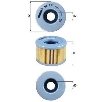 Billede af MAHLE ORIGINAL OX 791 Oliefilter Filterindsats