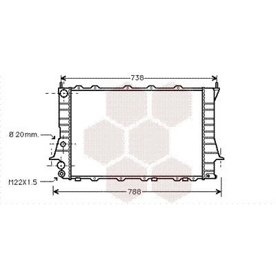 Billede af VAN WEZEL 03002077 Radiator Aluminium 632 410 33 Mekanisk fuget køleripper AUDI: A6 C4 Avant, 100 Sedan