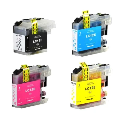 Billede af Brother LC12E 2x BK C M Y blækpatron 194 ml Kompatibel 8stk