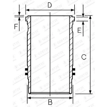 Billede af GOETZE ENGINE 15 450220 00 Cylinderforing