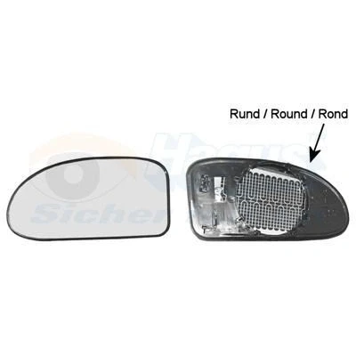 Billede af VAN WEZEL 1858862 Spejlglas højre FORD: Focus Mk1 Hatchback