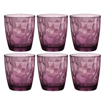 Billede af Bormioli Rocco Water Glasses Diamond Purple 300 ml 6 Pieces