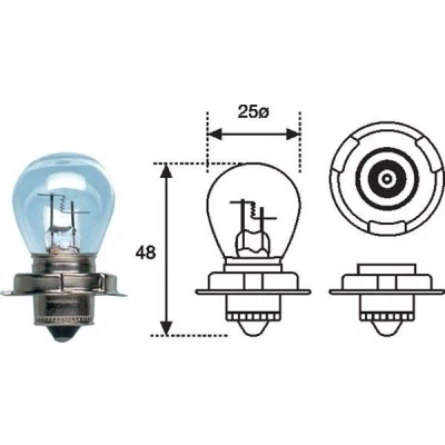 Billede af MAGNETI MARELLI 002588300000 Pære, fjernlys S3 12V 15w P26s Halogen