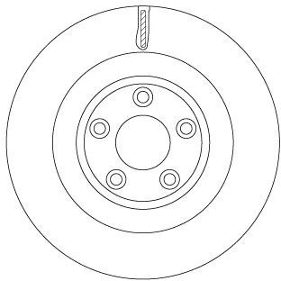Billede af TRW DF6816S Bremseskiver 325 20 5 108 ventileret lakeret