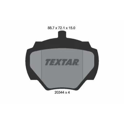 Billede af TEXTAR 2034402 Bremseklodser Ikke forberedt til slidindikator LAND ROVER: Defender SUV, Range Rover 1, SUV Cabriolet