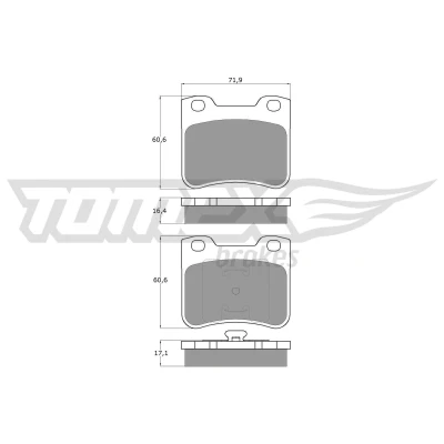Billede af TOMEX brakes TX 11 96 Bremseklodser foraksel CITROËN: Saxo Hatchback