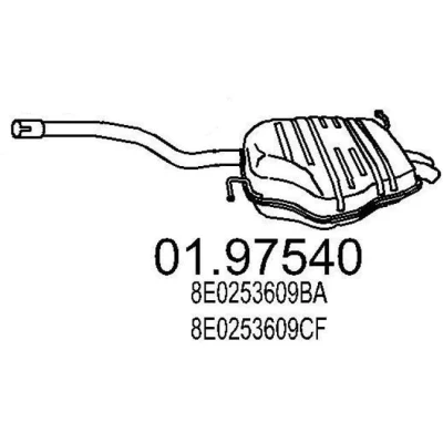 Billede af MTS 01.97540 Lydpotte 1050 AUDI: A4 B6 Avant