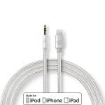 Billede af Lightning Adapter Apple 3.5 mm Hanstik Guldplateret 1.00 m Runde Nylon ærme Aluminium Cover Window Box