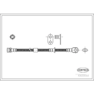 Billede af CORTECO 19033592 Bremseslange foraksel 517 M10X1 MITSUBISHI: Grandis