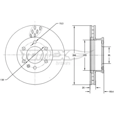 Billede af Bremseskive TOMEX Brakes TX 71 19