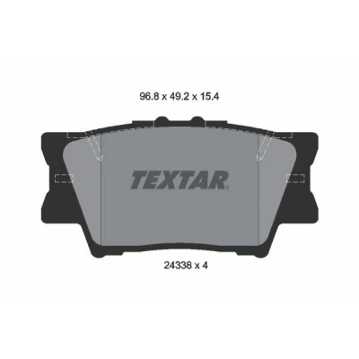 Billede af TEXTAR 2433801 Bremseklodser Ikke forberedt til slidindikator TOYOTA: RAV4 IV SUV, III Camry VIII Sedan