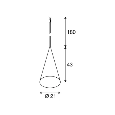 Billede af SLV Hængelampe Magico, Ø 21 cm, sort mat, metal