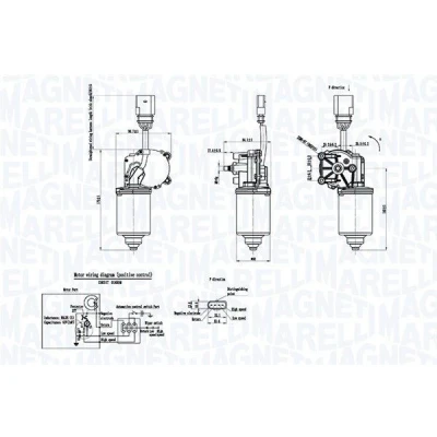 Billede af MAGNETI MARELLI 064053012010 Viskermotor 12 foran til venstrestyrede biler AUDI: A4 B7 Avant, B6 B6/B7 Cabriolet
