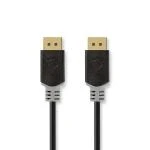 Billede af DisplayPort kabel Han 8K@60Hz Guldplateret 3.00 m Runde PVC Anthracite / Grå Window Box