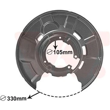 Billede af VAN WEZEL 0627374 Ankerplade for bremseskive Bagaksel højre BMW: 3 Touring, 1 Hatchback, Sedan