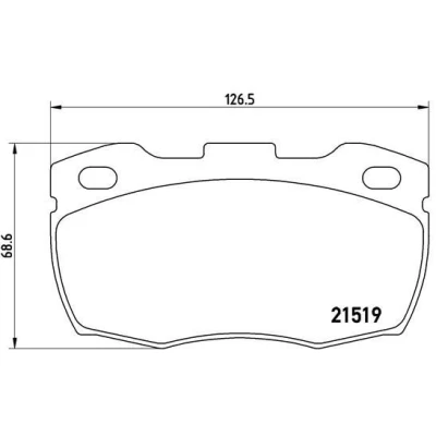 Billede af BREMBO P 44 015 Bremseklodser Ekskl. slidadvarselskontakt uden tilbehør LAND ROVER: Defender SUV, SUV Cabriolet