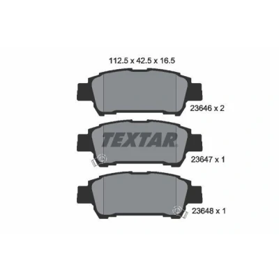 Billede af TEXTAR 2364601 Bremseklodser med akustisk advarsel for slid TOYOTA: Avensis Verso, Previa / Estima II