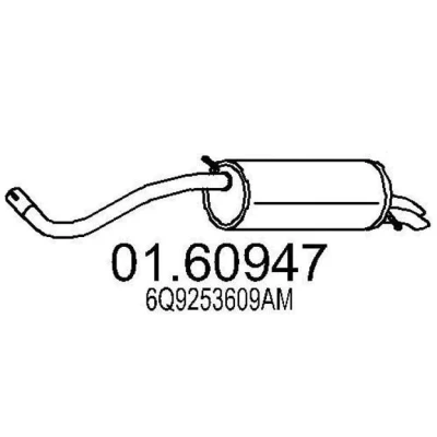 Billede af MTS 01.60947 Lydpotte 1200 SKODA: Fabia 2, 1 Combi, Roomster