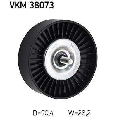 Billede af SKF VKM 38073 Remstrammerhjul med befæstelsesmateriale MERCEDES BENZ: C klasse T modell, E Sedan, Sprinter 3 Van