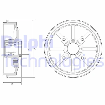 Billede af Bremsetromle DELPHI BFR484