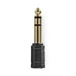 Billede af Stereo Audio Adapter 3.5 mm Hanstik 2x RCA Hun Guldplateret Lige ABS Anthracite 1 stk. Window Box