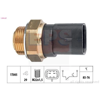 Billede af EPS 1.850.287 Temperaturkontakt, kølerventilator M22x1,5 Made in Italy OE Equivalent