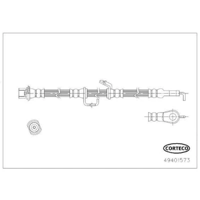 Billede af CORTECO 49401573 Bremseslange 655mm