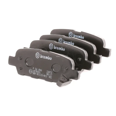 Billede af BREMBO P 56 046 Bremseklodser med akustisk advarsel for slid uden tilbehør NISSAN: Qashqai / Qashqai+2 I, X Trail, Juke, INFINITI: FX SUV