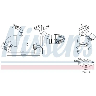 Billede af NISSENS 989408 EGR køler uden undertryk bypass