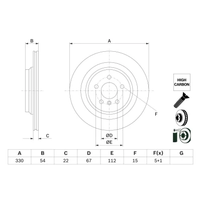 Billede af Bremseskive BOSCH 0 986 479 E97