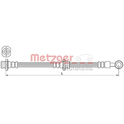 Billede af METZGER 4110639 Bremseslange 573 M10 x 1