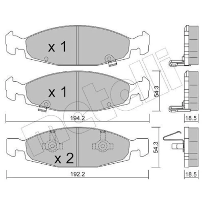 Billede af Bremseklodser METELLI 22 0525 0