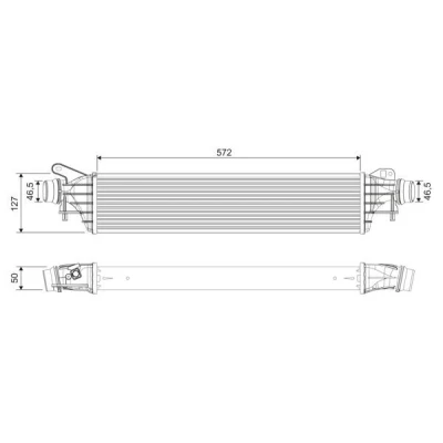 Billede af VALEO 818697 Intercooler Aluminium uden sensor