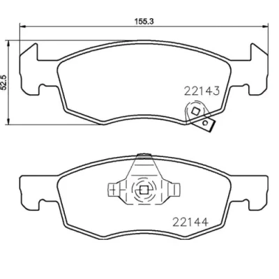 Billede af BREMBO P 59 084 Bremseklodser med akustisk advarsel for slid stempelklips, anti knirke plade tilbehør OPEL: Corsa E Hatchback
