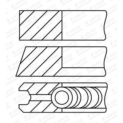 Billede af Goetze ENGINE 08 433107 00 Stempelringsæt 83,5 0,5 Diamond Coated VOLKSWAGEN: Touareg II, AUDI: A4 B8 Avant